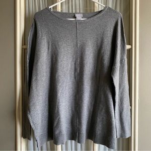 Chicos gray cashmere blend sweater
